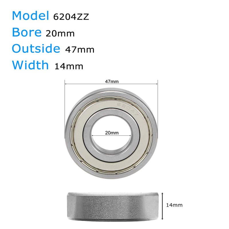 Illustration highlighting the load and alignment limits of deep groove ball bearings