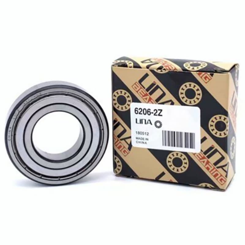 Warehouse optimization graphic showing reduced SKU count with a standardized bearing range