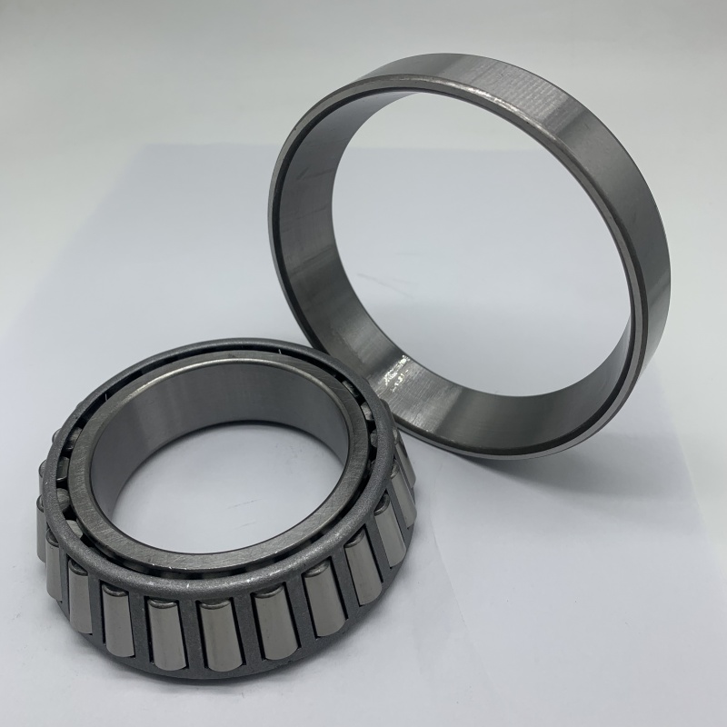 Cross section of case hardened bearing steel showing hard outer layer