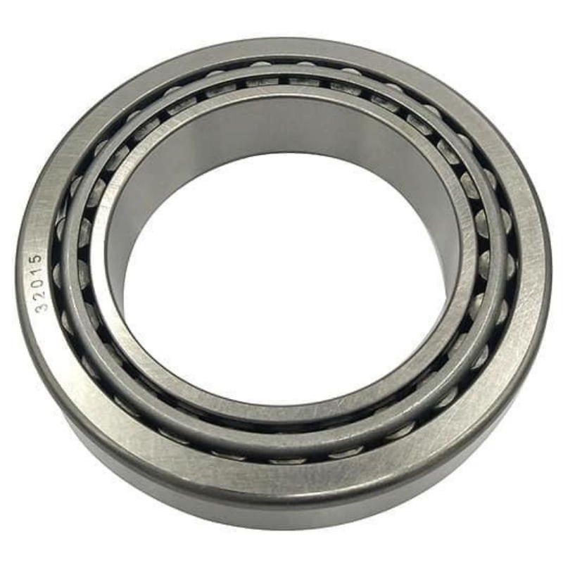 Technician preloading a tapered roller bearing using a torque wrench